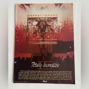 Pearl Drums Motley Crue Tommy Lee pinup